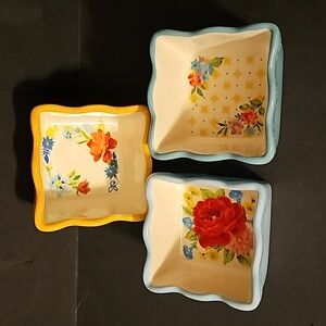 CUPS 3 Pioneer Women Fleamarket Ceramic square